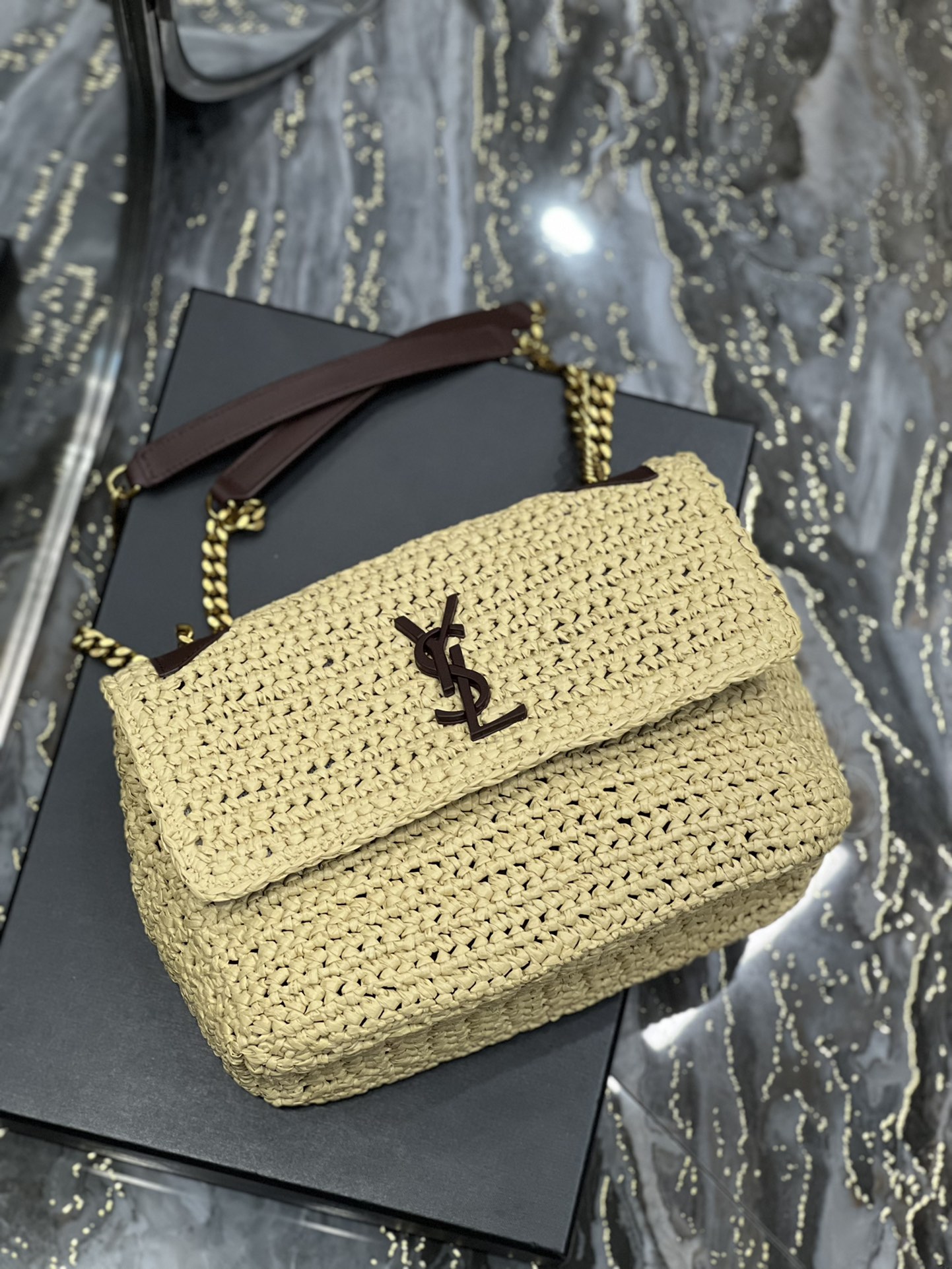  Saint Laurent YSL Niki Woven Bag