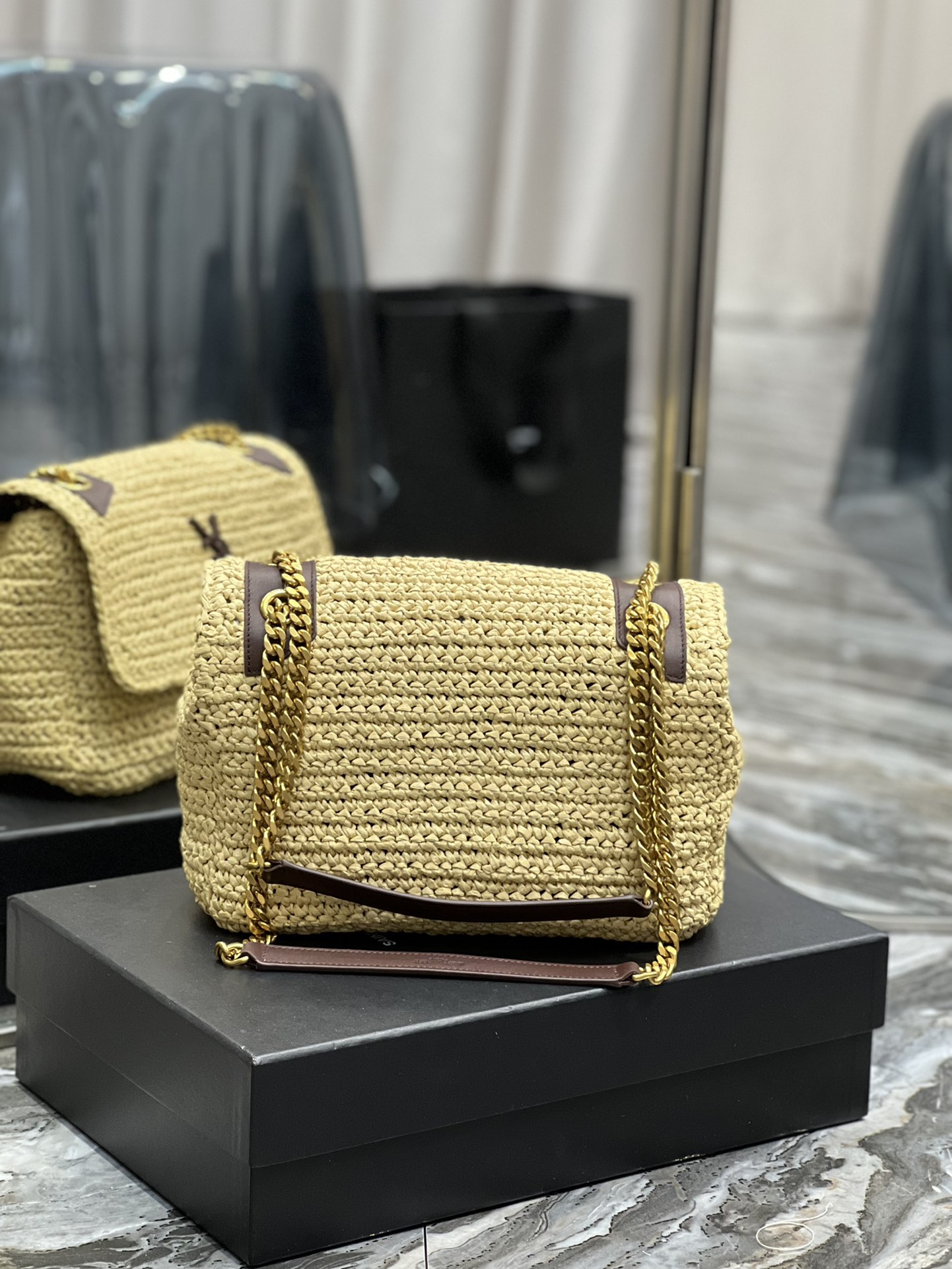  Saint Laurent YSL Niki Woven Bag