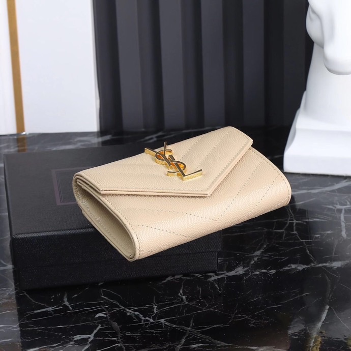 Saint Laurent YSL SLP Two-Fold Short Wallet