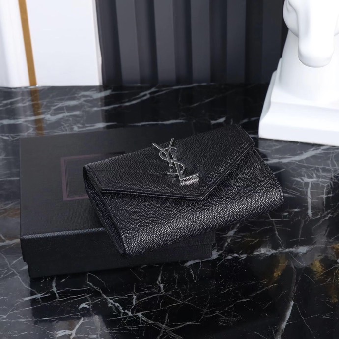 Saint Laurent YSL SLP Two-Fold Short Wallet