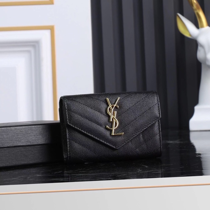 Saint Laurent YSL SLP Two-Fold Short Wallet