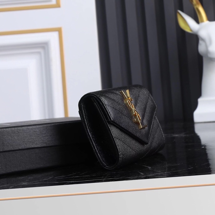  Saint Laurent YSL SLP Two-Fold Short Wallet