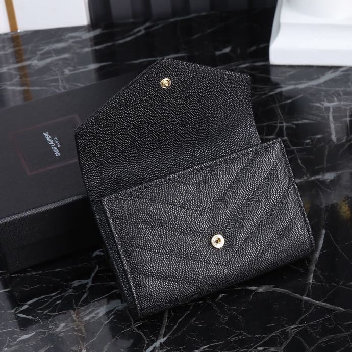  Saint Laurent YSL SLP Two-Fold Short Wallet