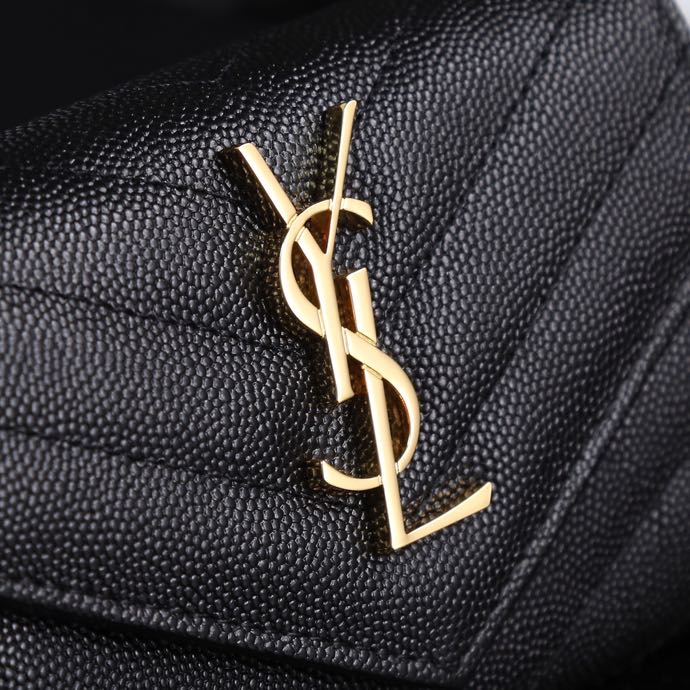  Saint Laurent YSL SLP Two-Fold Short Wallet