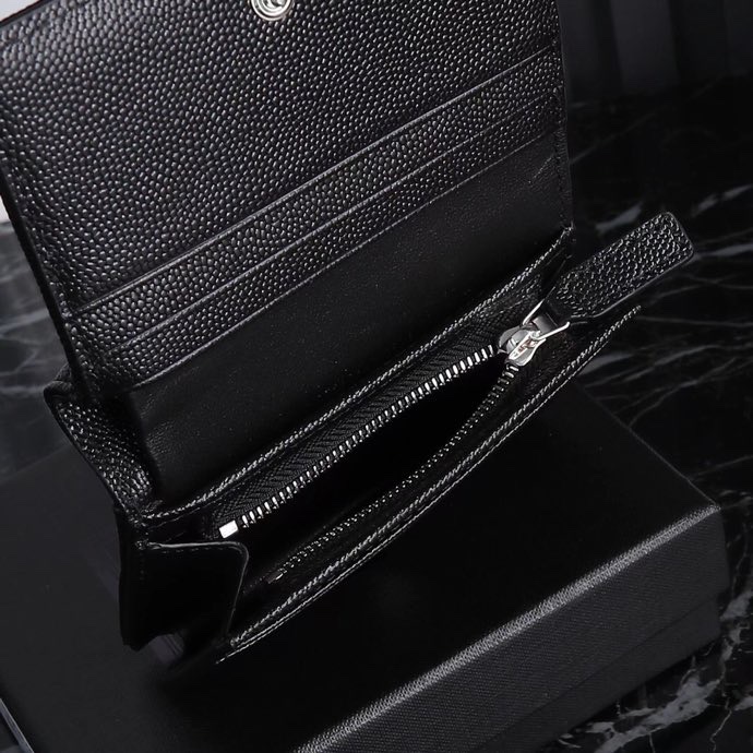  Saint Laurent YSL Caviar Short Wallet