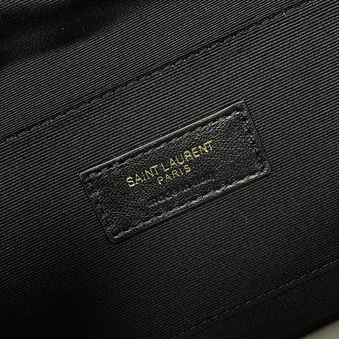 Saint Laurent Classic Black Leather Waist and Chest Bag