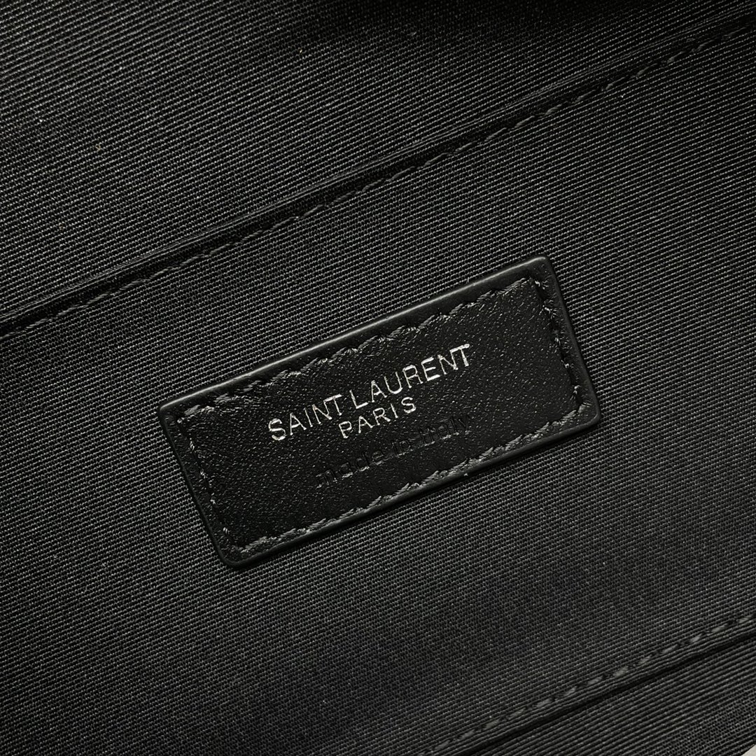 Saint Laurent Classic Black Leather Waist and Chest Bag