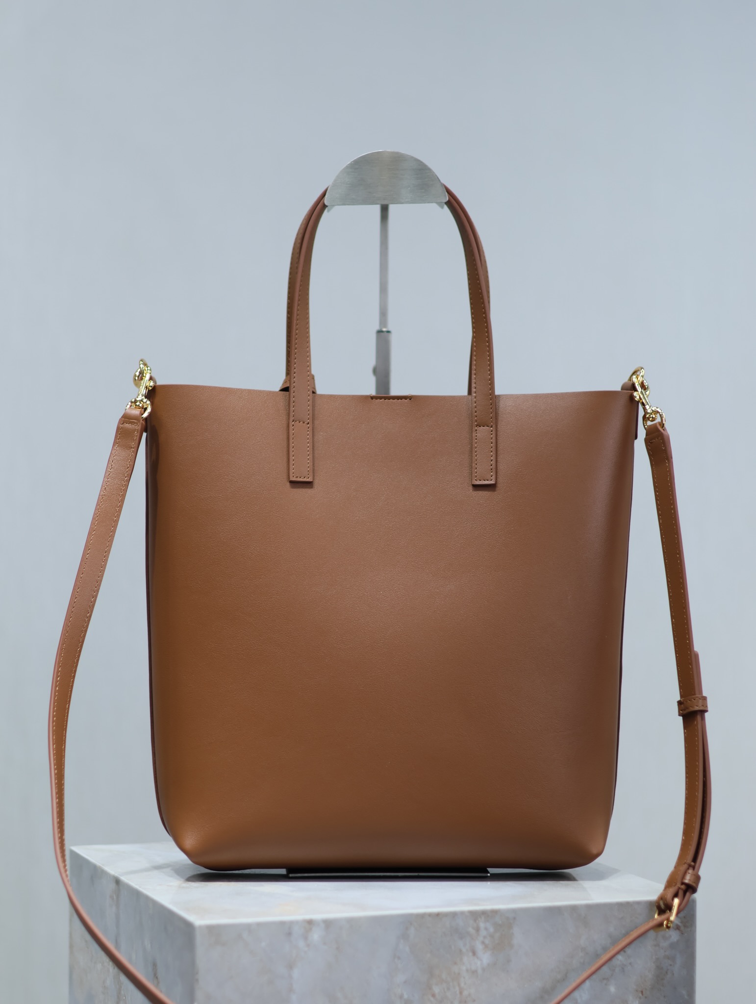 Saint Laurent Shopping Tote Bag Caramel (Vertical Style with Shoulder Strap)