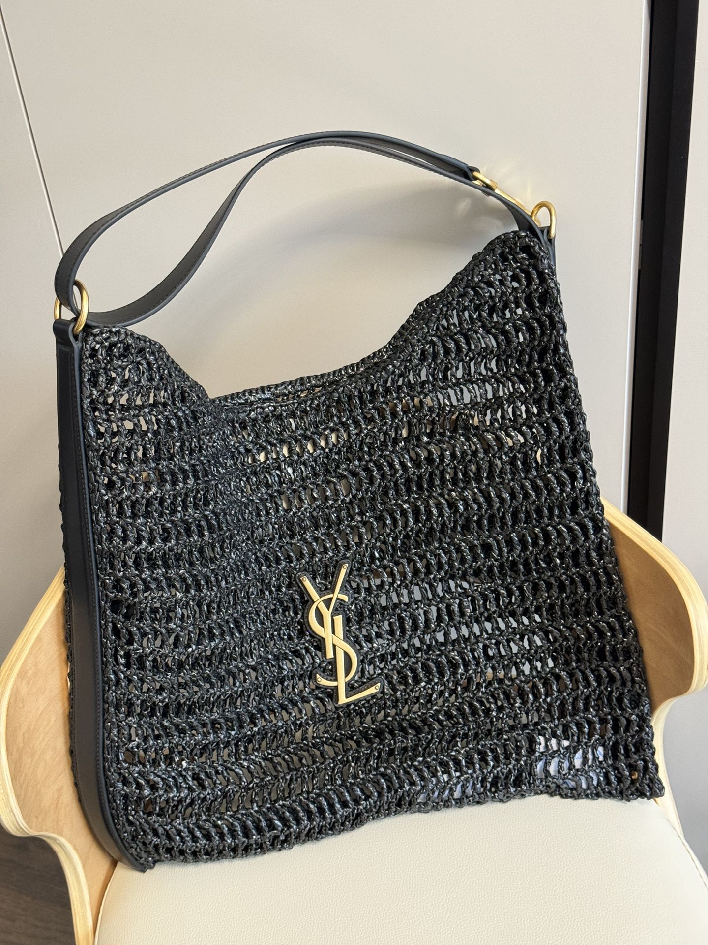 Saint Laurent Oxalis Woven Shoulder Bag