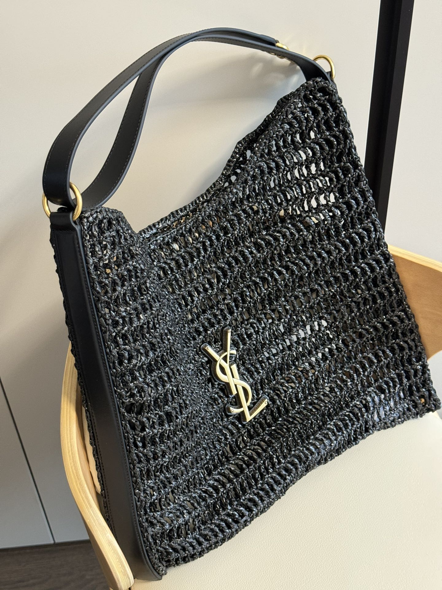 Saint Laurent Oxalis Woven Shoulder Bag