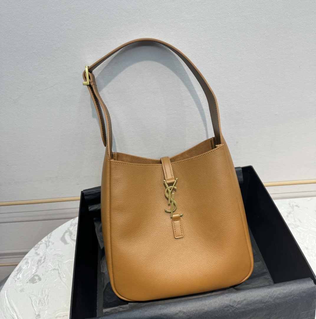 Saint Laurent Rose Hobo Bag Golden Brown