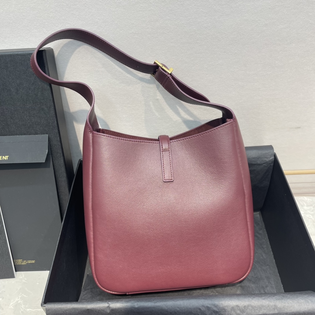 Saint Laurent Rose Hobo Bag Army Red