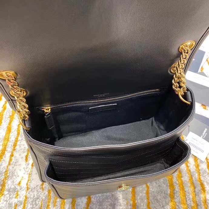 Saint Laurent Niki Lambskin Bag in Gold Chain