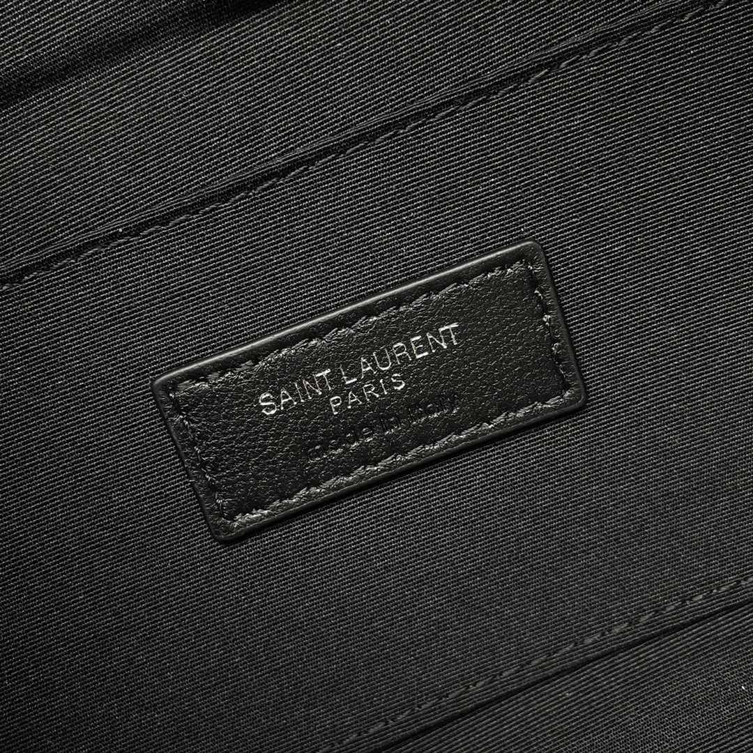 Saint Laurent Classic Black Leather Waist and Chest Bag