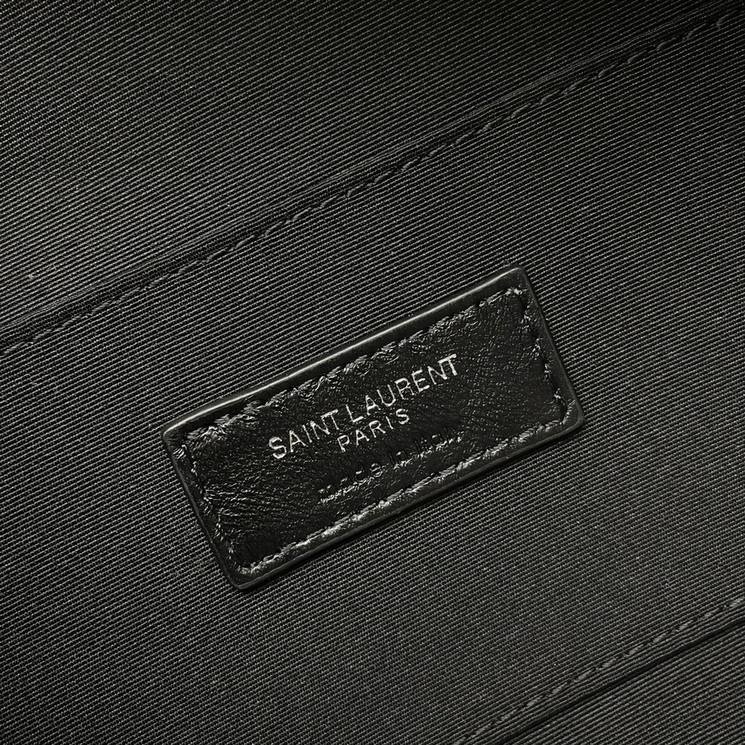 Saint Laurent Classic Black Leather Waist and Chest Bag