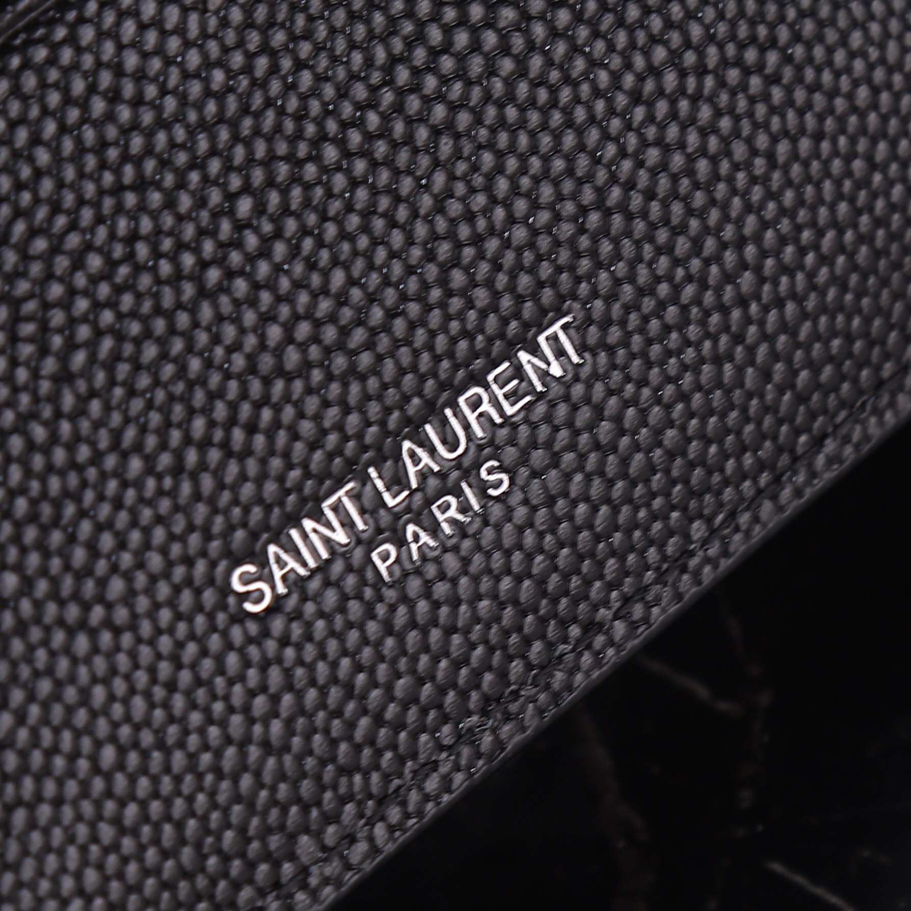 Saint Laurent Monogram Black Caviar Leather Bi-Fold Wallet