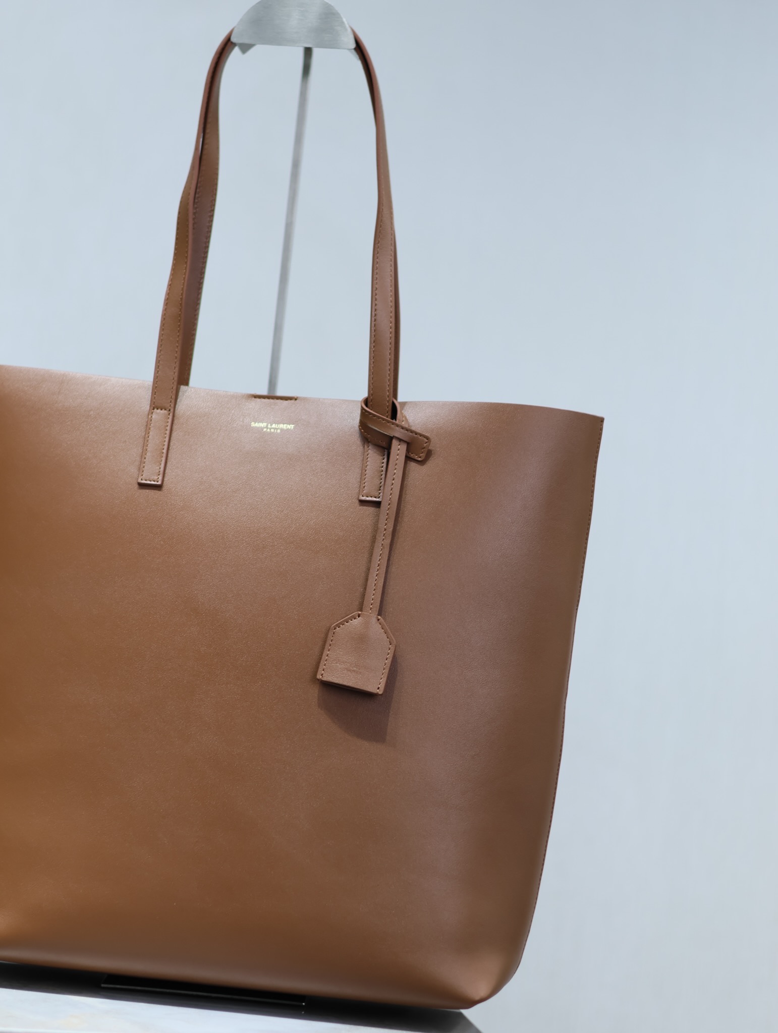 Saint Laurent Caramel Shopping Tote Bag (Vertical Style)