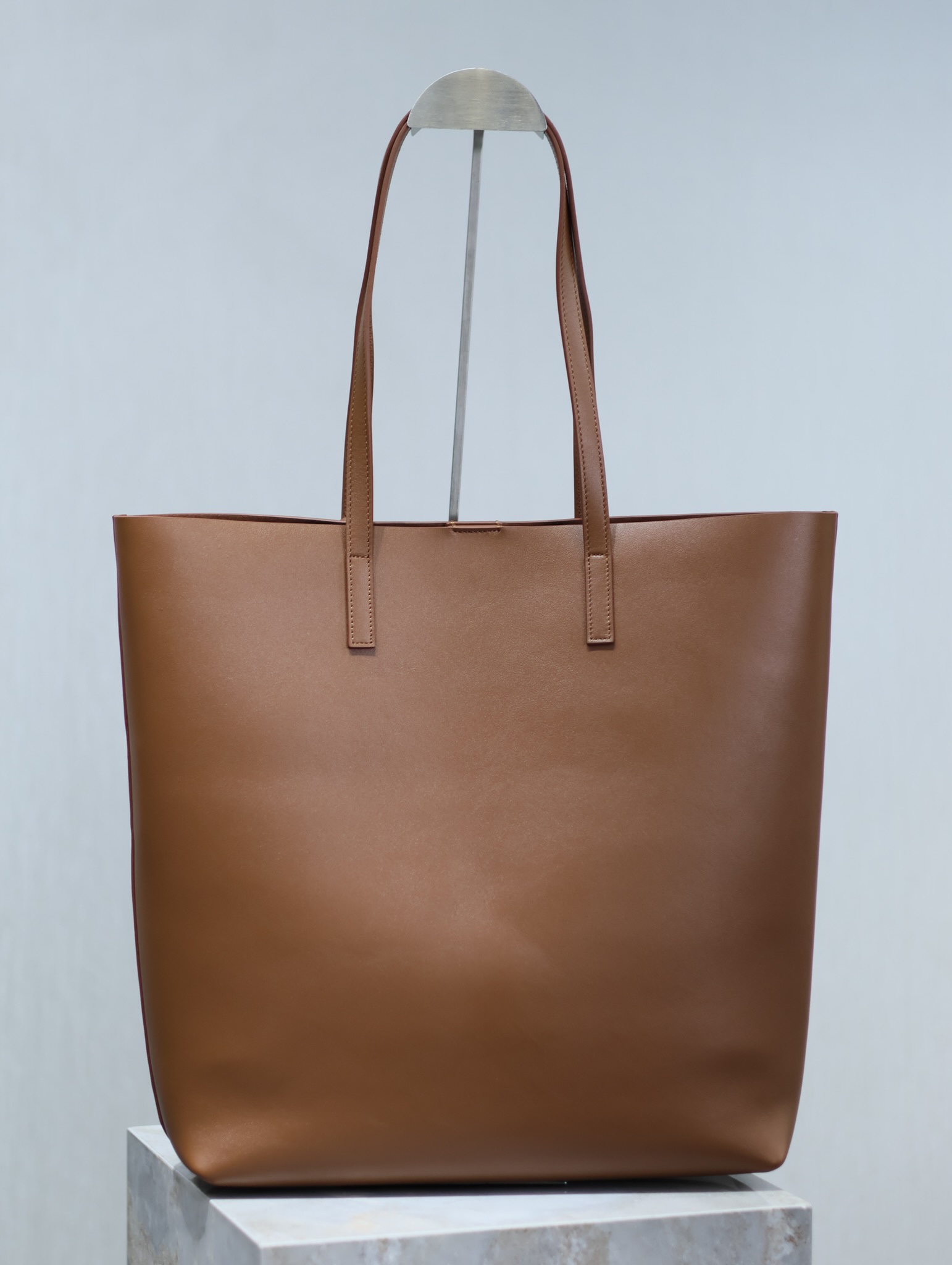 Saint Laurent Caramel Shopping Tote Bag (Vertical Style)