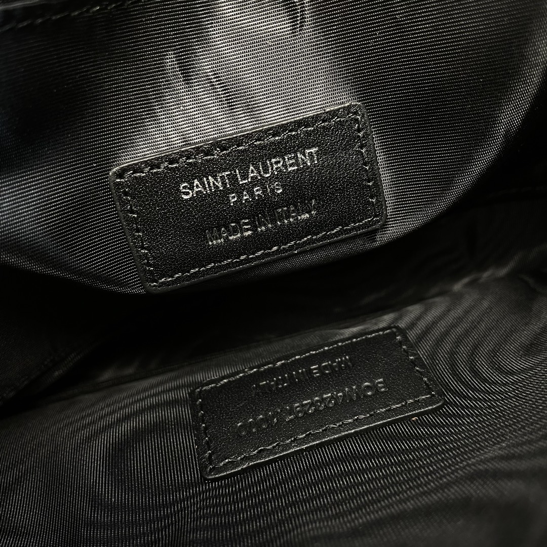 Saint Laurent YSL Caviar Leather Zip Clutch