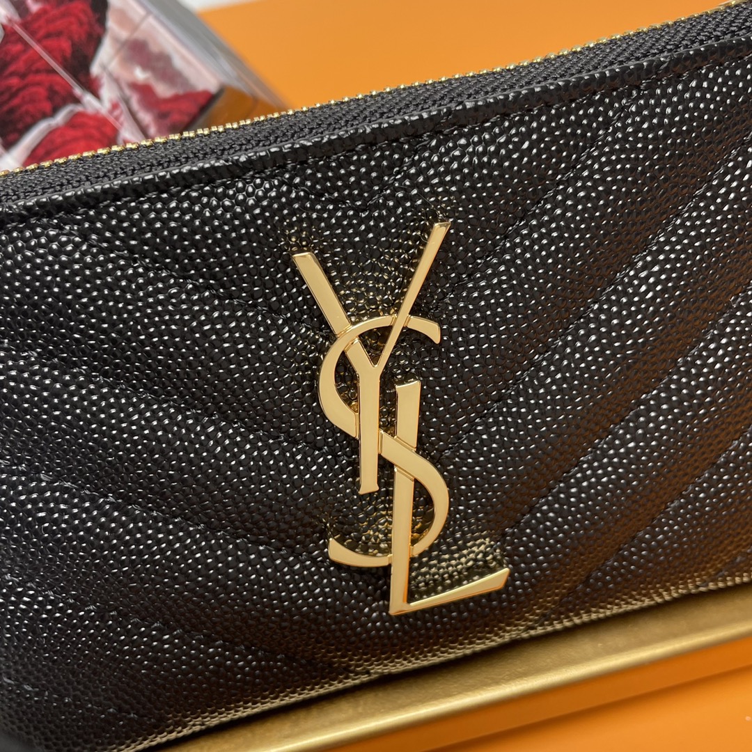 Saint Laurent YSL V-Pattern Key Pouch