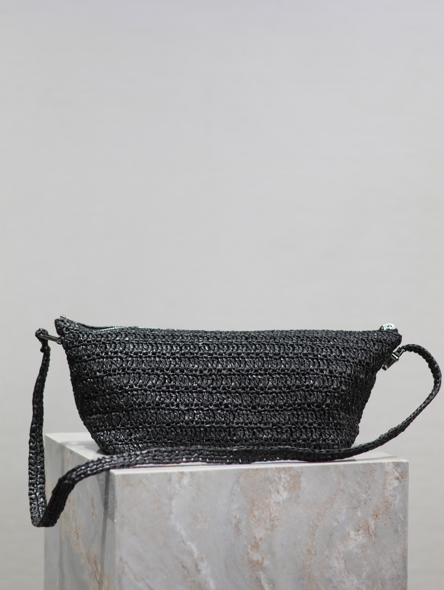 Saint Laurent Raffia Woven Crossbody Bag