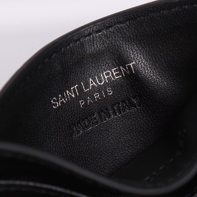 Saint Laurent YSL SLP Card Holder in Black with Black Hardware