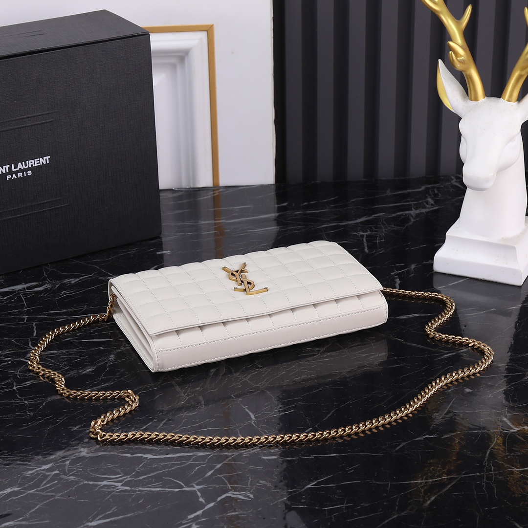 Saint Laurent YSL LE CASSANDRE MATELASS? CAR Chain Bag with Gold Hardware