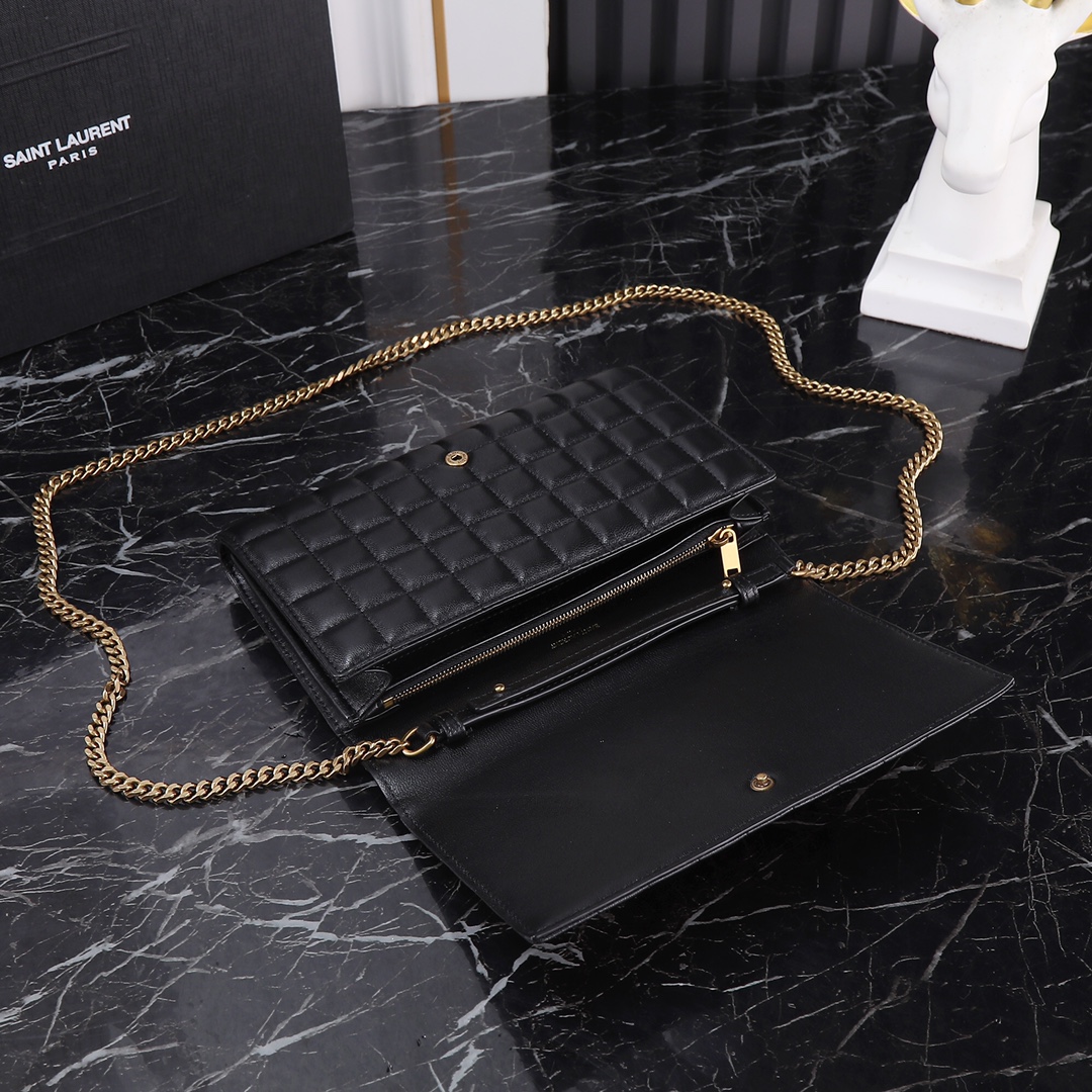 Saint Laurent YSL LE CASSANDRE MATELASS? CAR Chain Bag with Gold Hardware