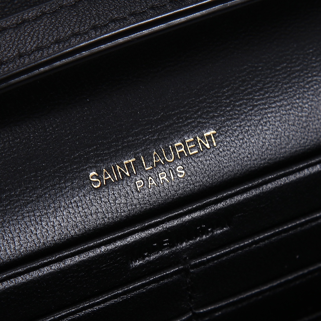 Saint Laurent YSL LE MAILLON Quilted Lambskin Chain Bag with Gold Hardware