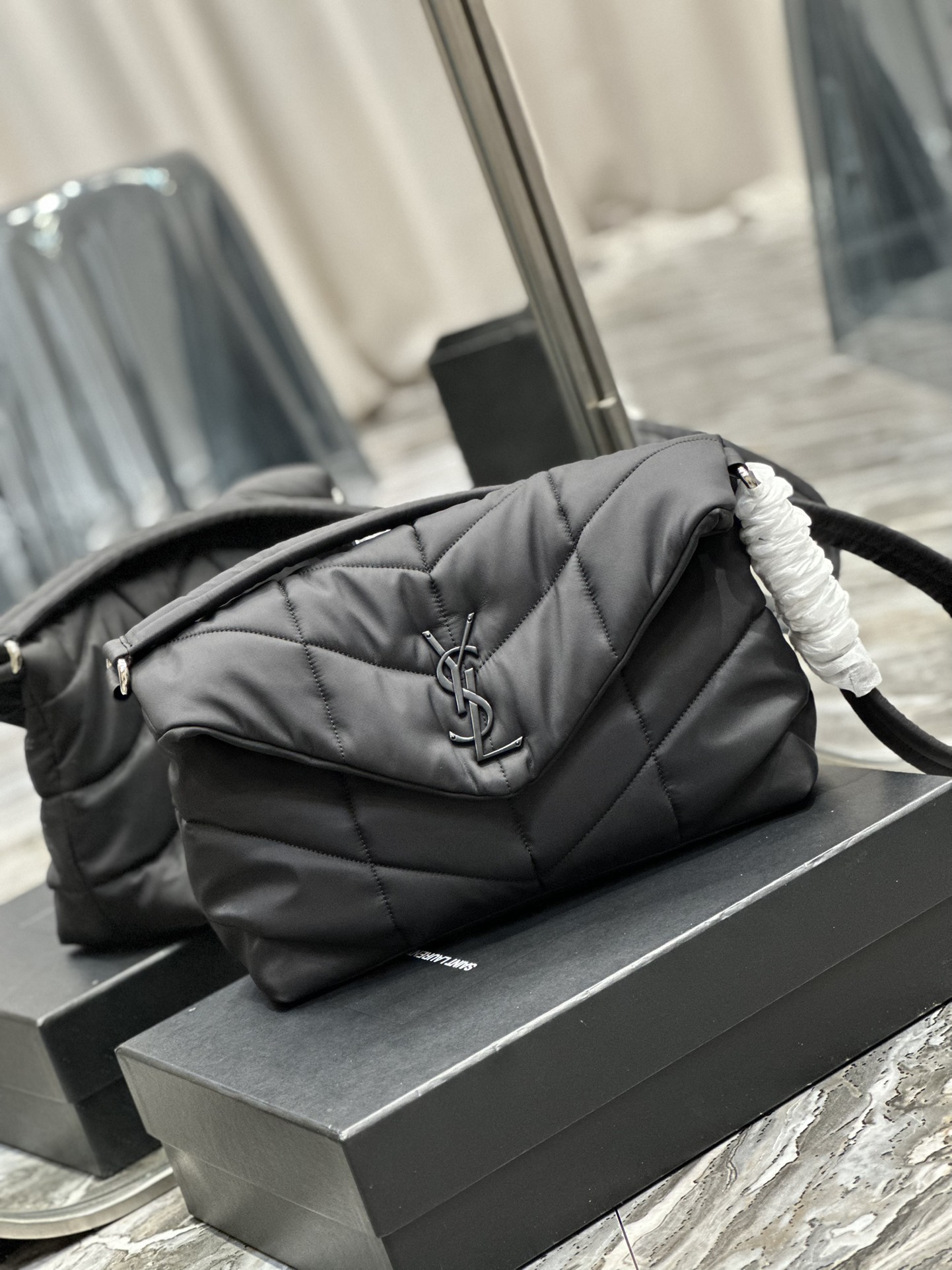 Saint Laurent YSL Loulou Puffer Nylon Shoulder Bag