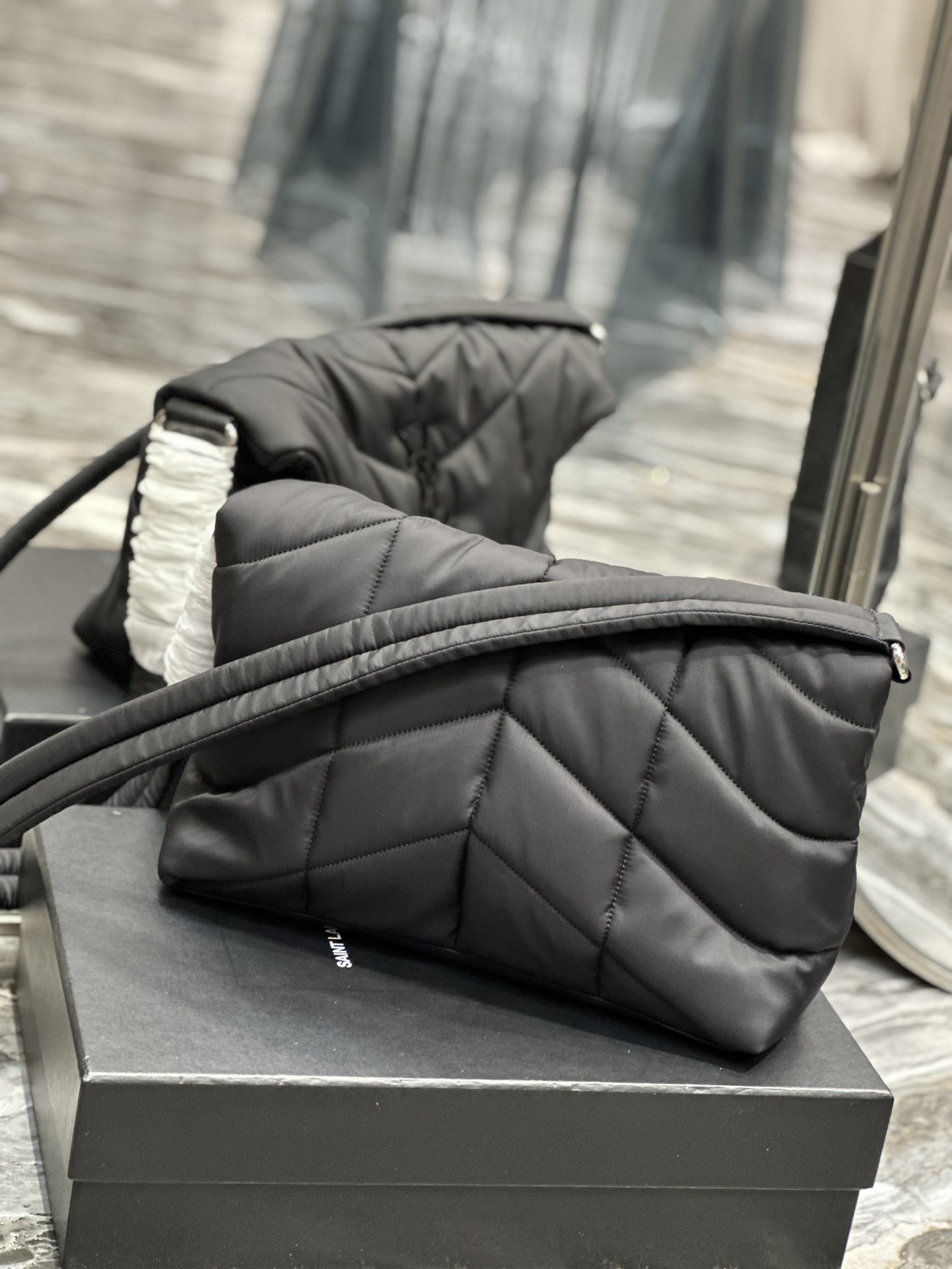 Saint Laurent YSL Loulou Puffer Nylon Shoulder Bag