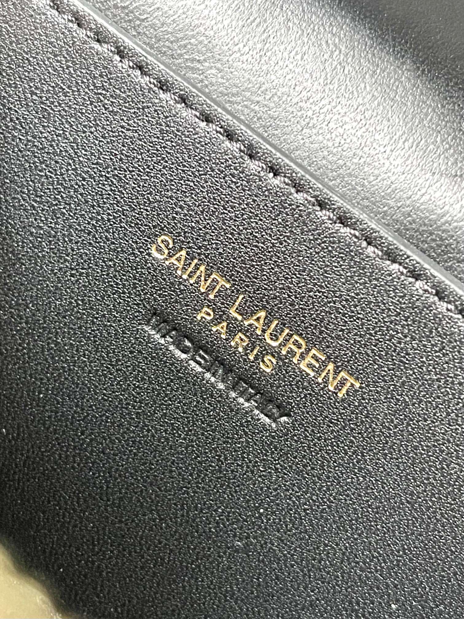 Saint Laurent YSL 2024 Mini Gaby Bag in Black Lambskin with Gold Hardware