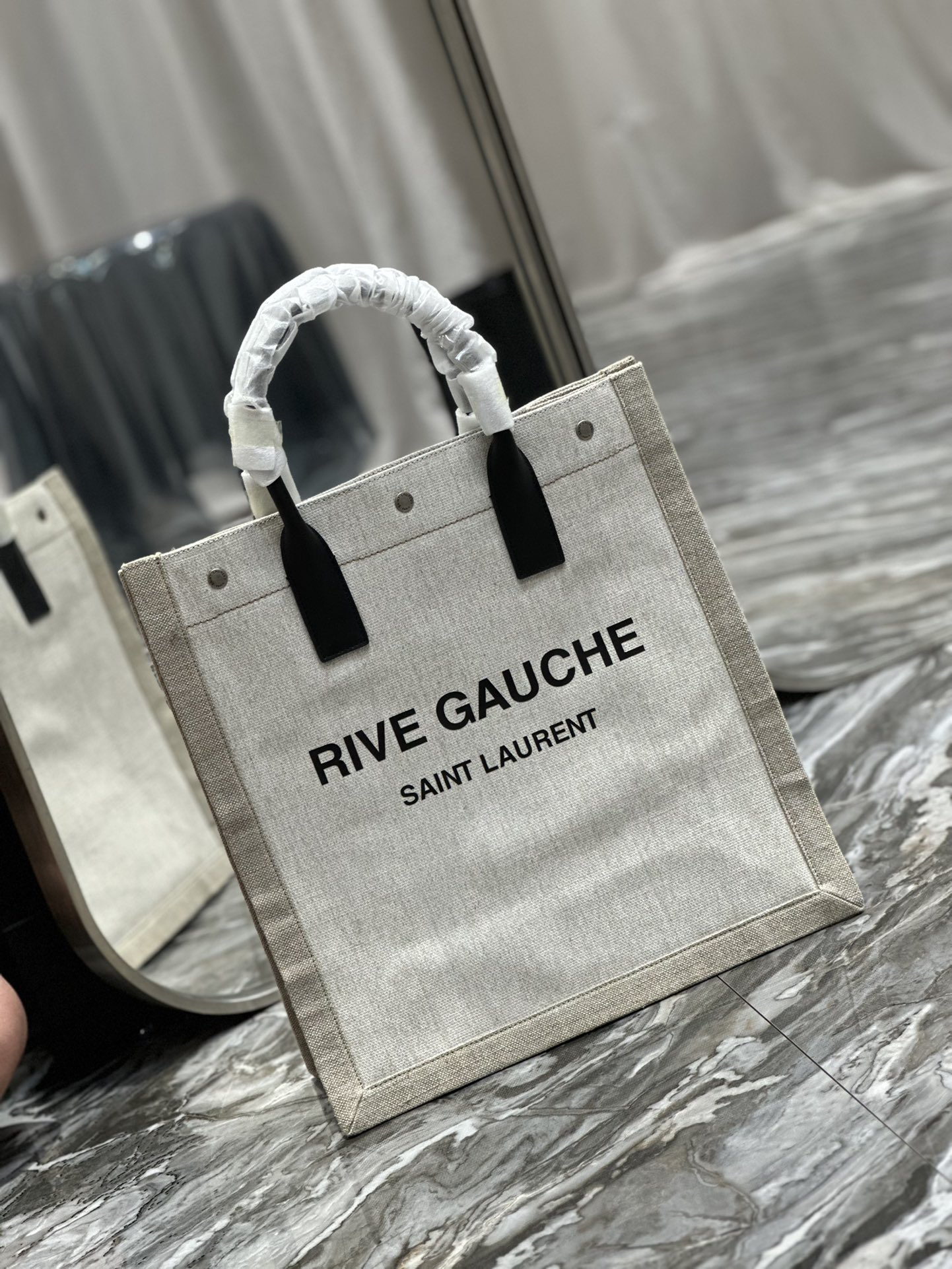 Saint Laurent YSL Rive Gauche Tote Bag in Vertical Style