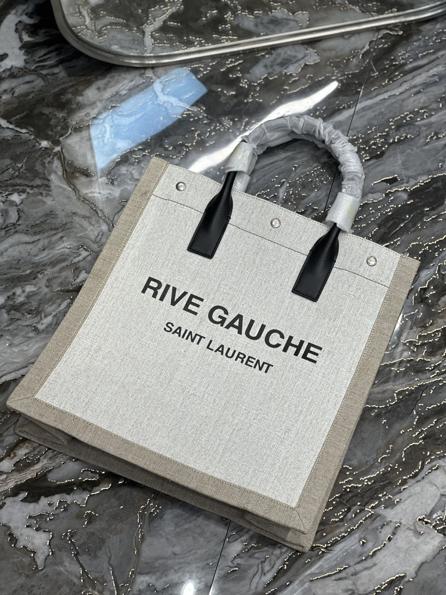 Saint Laurent YSL Rive Gauche Tote Bag in Vertical Style