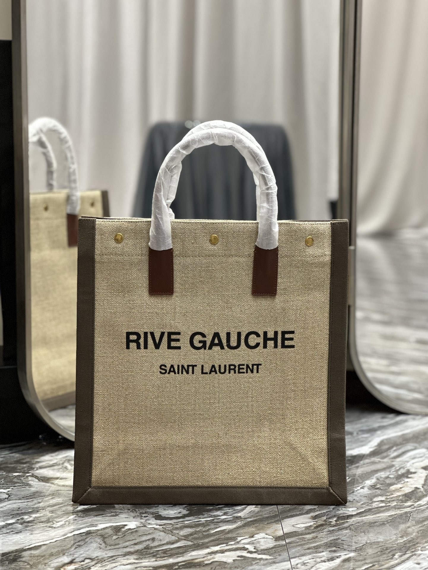 Saint Laurent YSL Rive Gauche Tote Bag in New Color (Vertical Style)