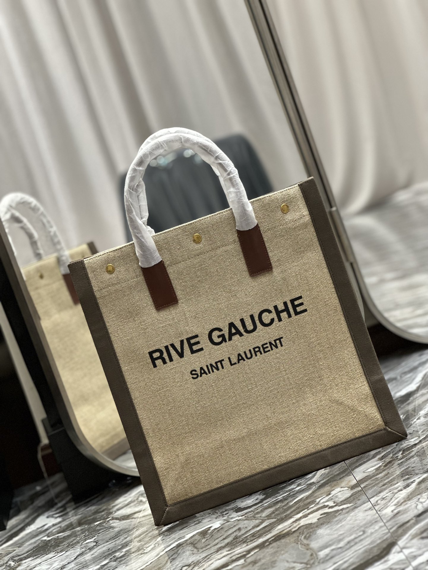 Saint Laurent YSL Rive Gauche Tote Bag in New Color (Vertical Style)