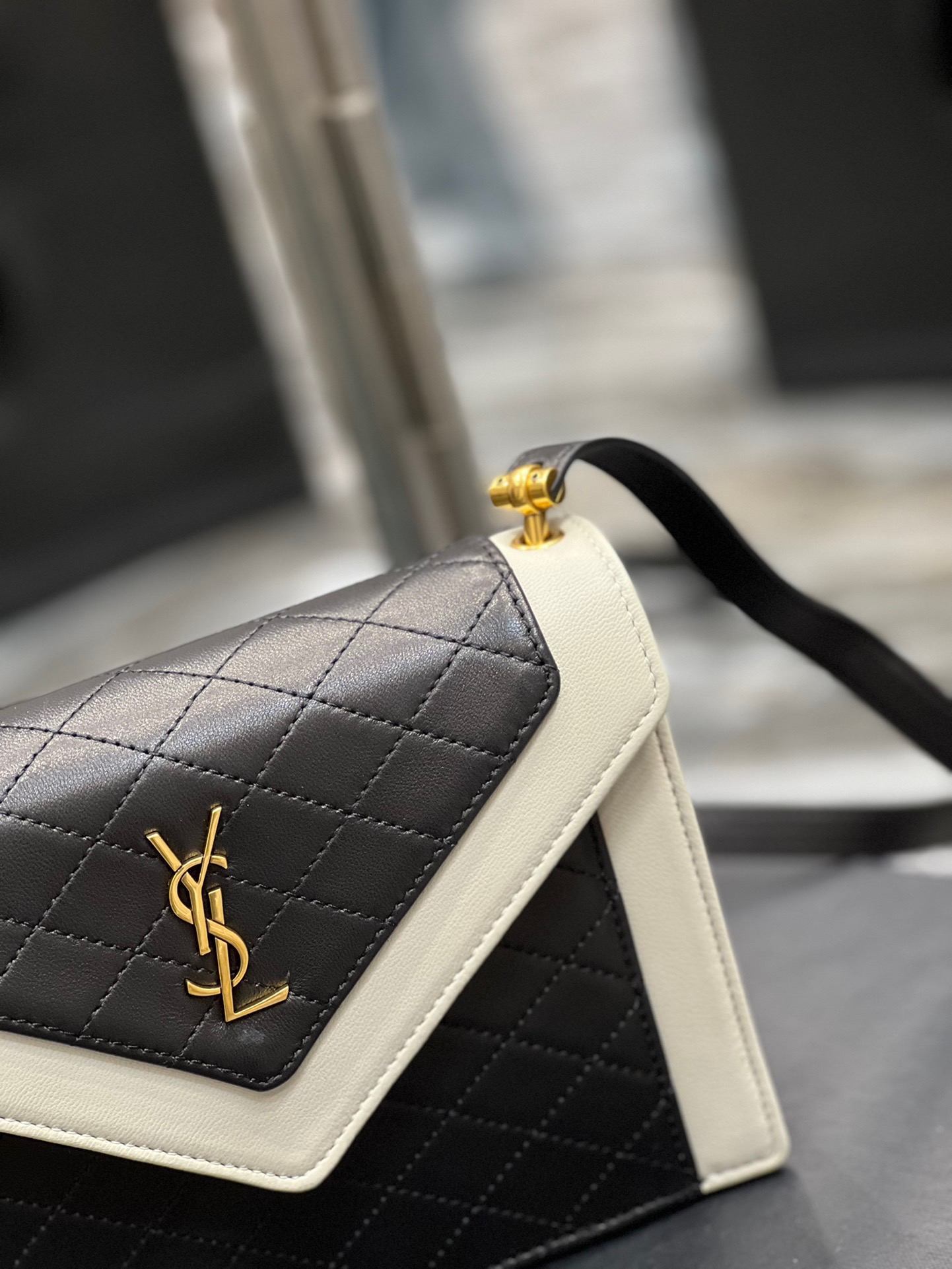 Saint Laurent YSL Gaby Mini Quilted Envelope Bag