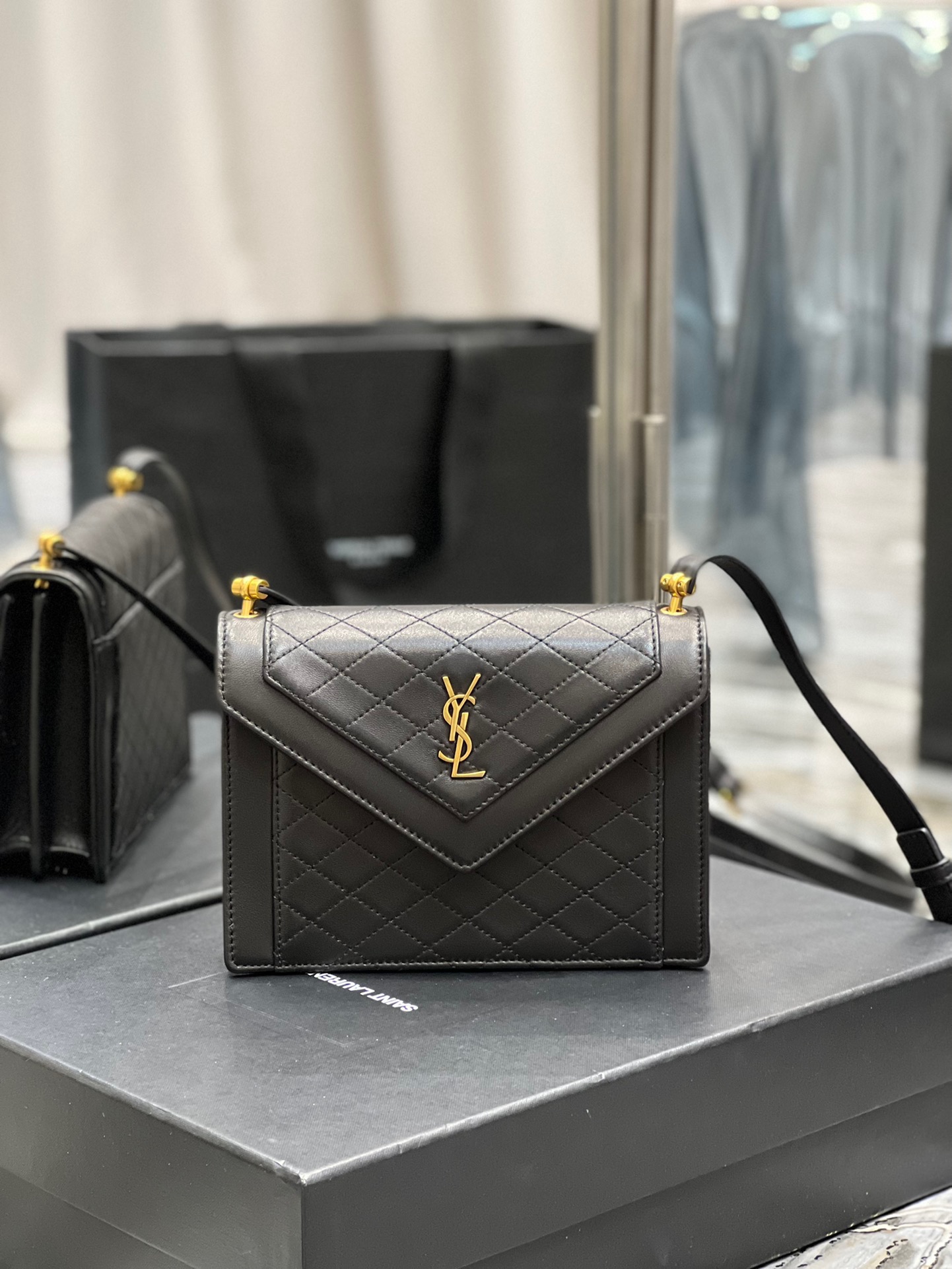 Saint Laurent YSL Gaby Mini Quilted Envelope Bag