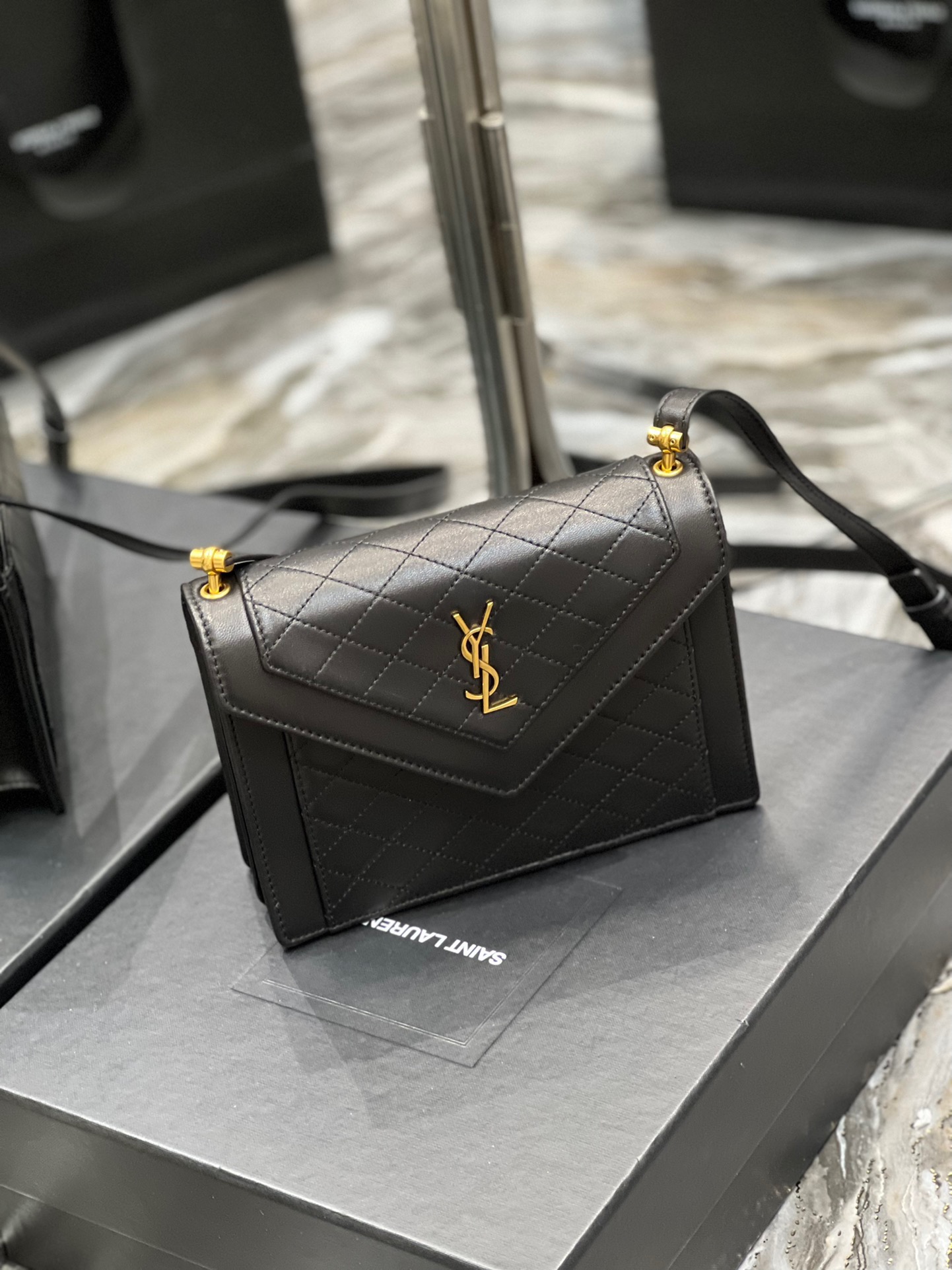 Saint Laurent YSL Gaby Mini Quilted Envelope Bag