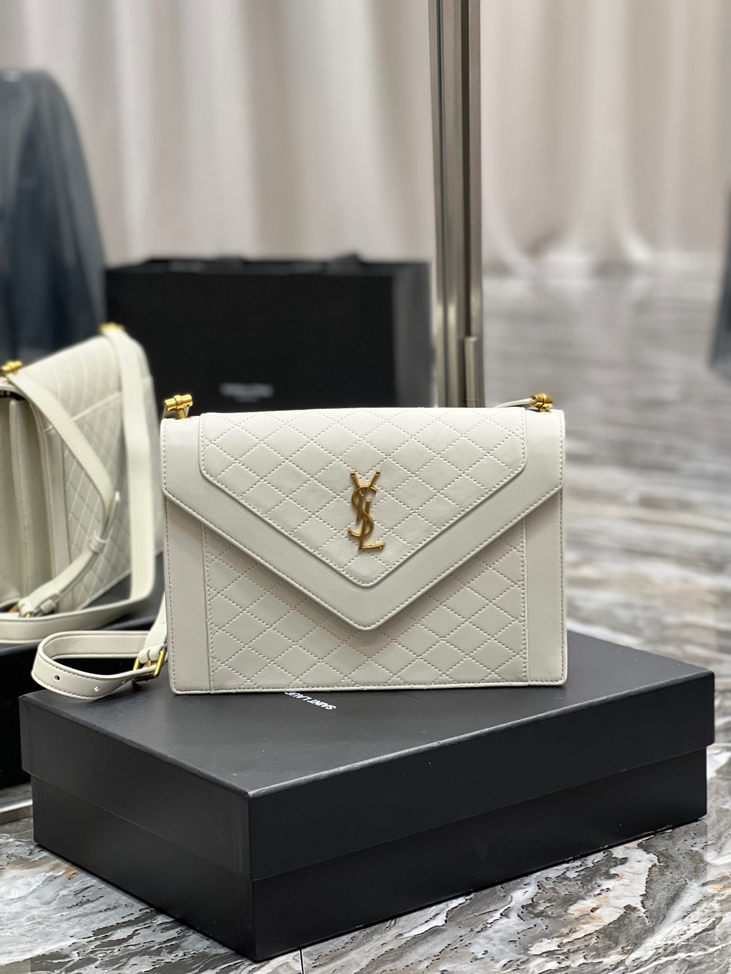 Saint Laurent YSL Gaby Quilted Envelope Bag