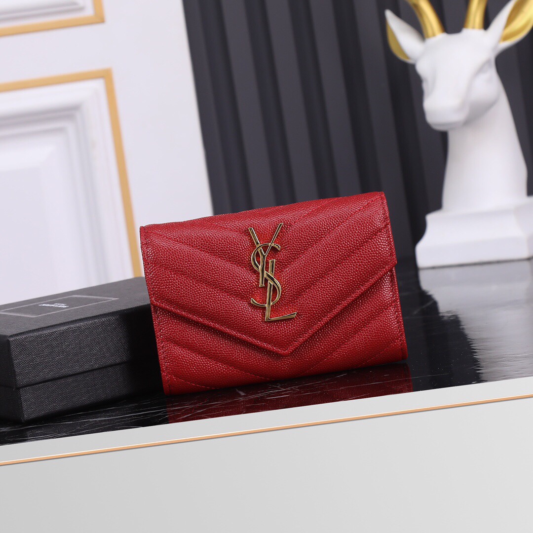 Saint Laurent YSL SLP Two-Fold Short Wallet