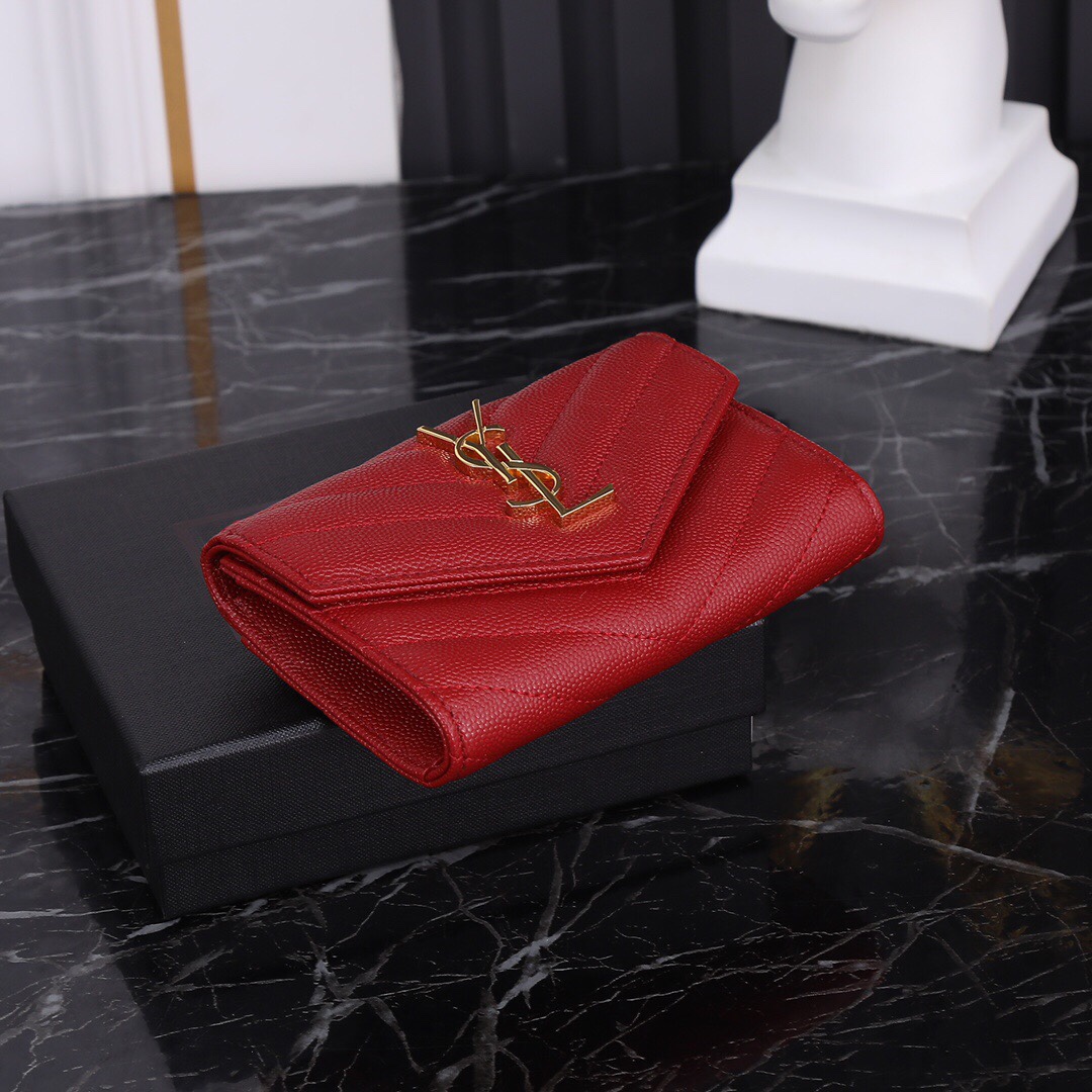 Saint Laurent YSL SLP Two-Fold Short Wallet