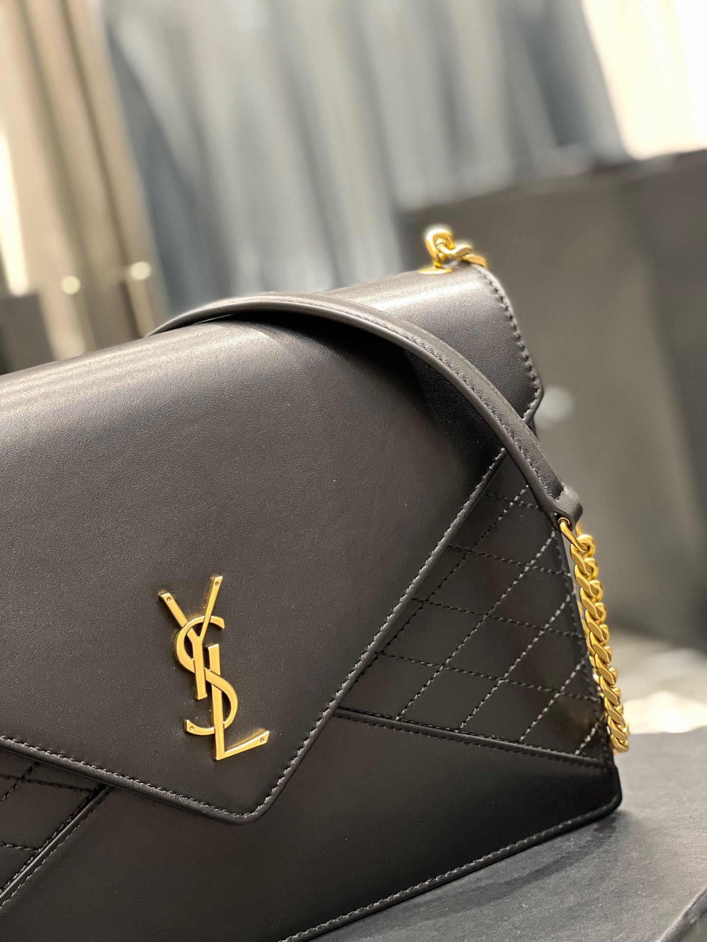 Saint Laurent YSL Gaby Quilted Envelope Bag