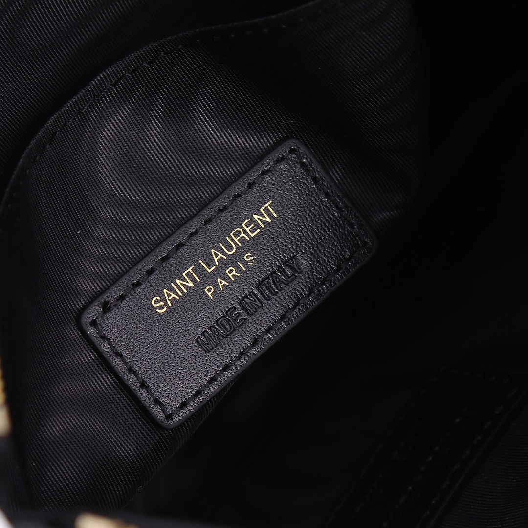 Saint Laurent YSL Caviar Black Zip Pouch