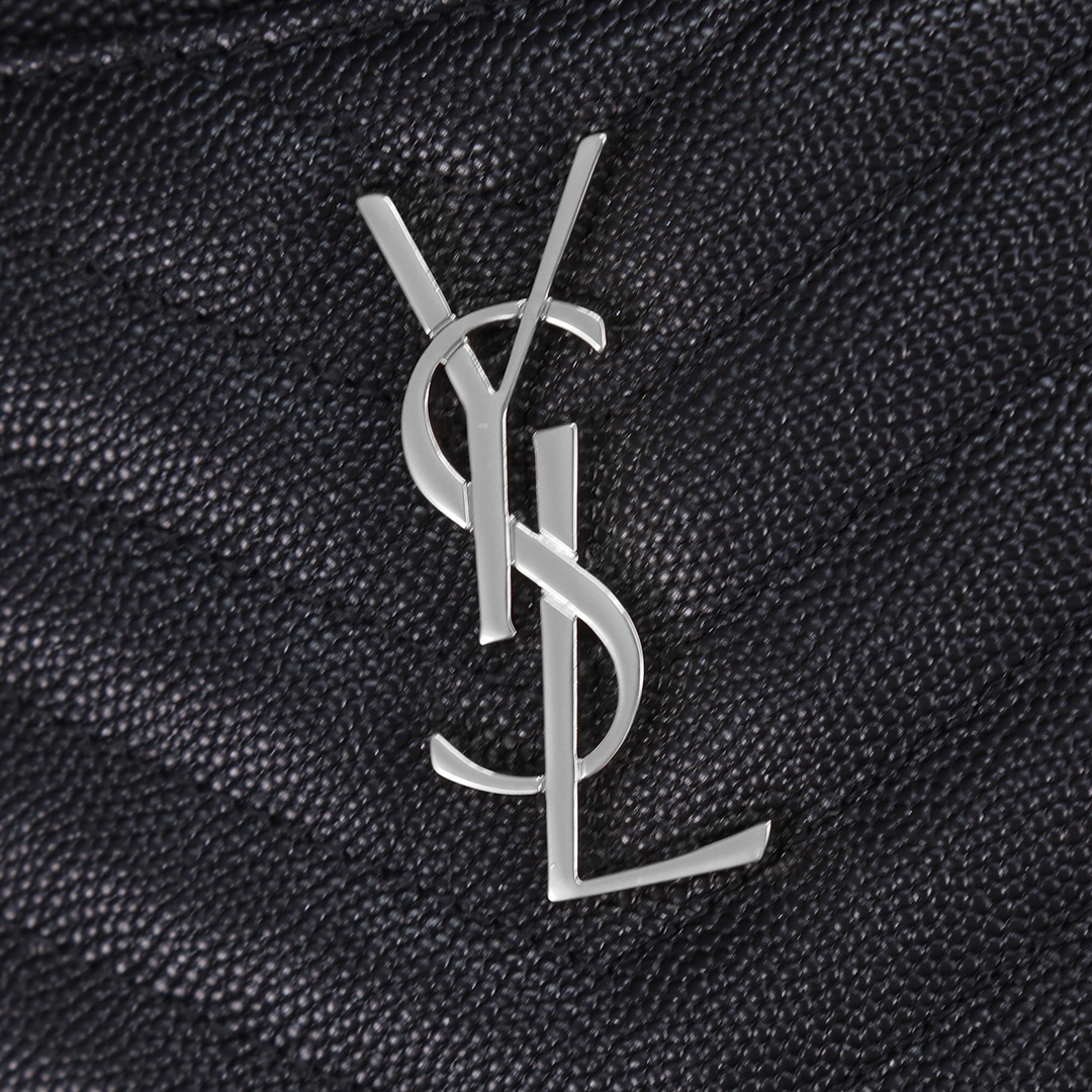 Saint Laurent YSL Caviar Black Zip Pouch