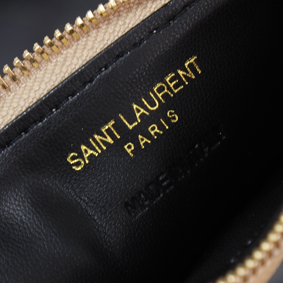 Saint Laurent YSL New Caviar Leather Card Holder