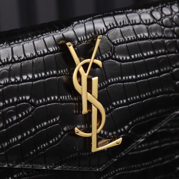 Saint Laurent YSL Uptown New Leather Clutch