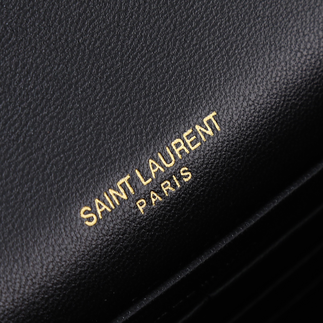 Saint Laurent YSL LE CASSANDRE Smooth Leather Envelope Chain Bag with Multi-Color Hardware