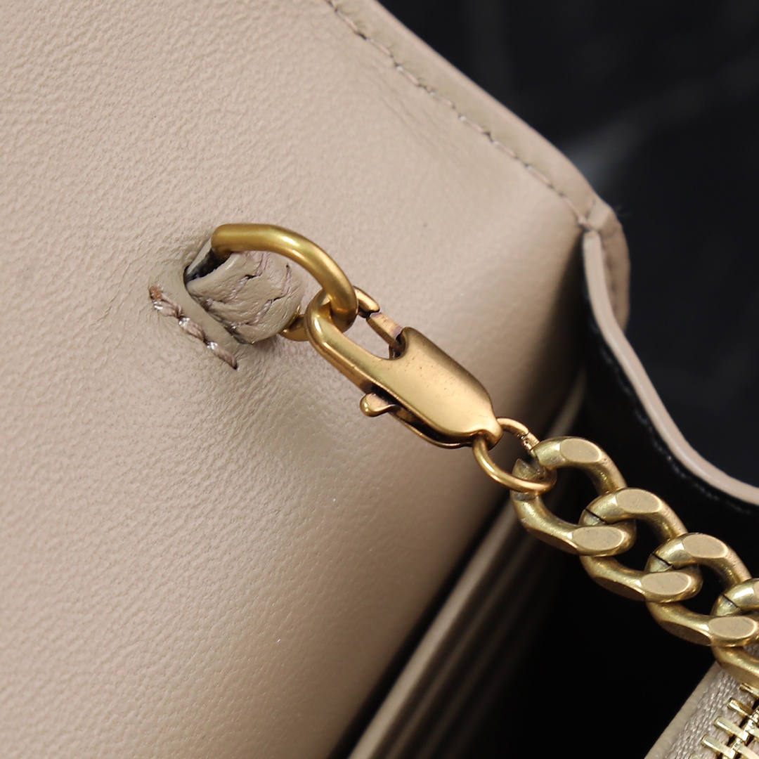 Saint Laurent YSL LE CASSANDRE Smooth Leather Envelope Chain Bag with Multi-Color Hardware