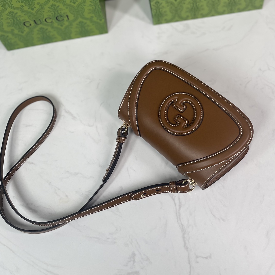 Gucci Blondie Mini Shoulder Bag Shoulder Backpack 815700 Brown Leather